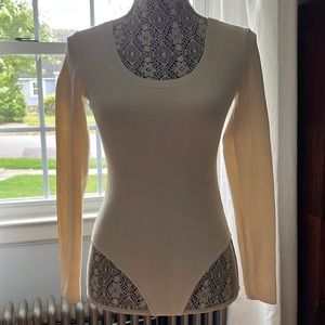 COS Ivory Knit Bodysuit Size XS
